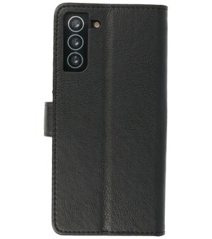 Booktype Wallet Case Telefoonhoesje voor Samsung Galaxy S21 Plus - Zwart