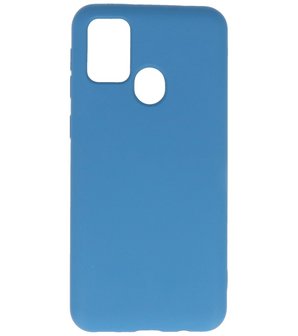 2.0mm Dikke Fashion Backcover Telefoonhoesje voor Samsung Galaxy M21 - Navy