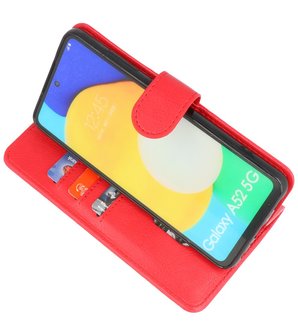 Booktype Wallet Case Telefoonhoesje voor Samsung Galaxy A52 / A52 5G / A52s 5G - Rood