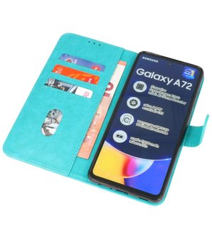 Booktype Wallet Case Telefoonhoesje voor Samsung Galaxy A72 5G - Groen