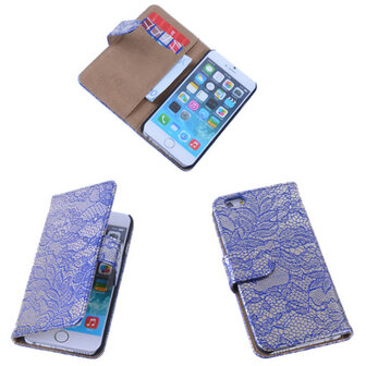 Lace Blauw iPhone 6 Plus Book/Wallet Case/Cover Hoesje