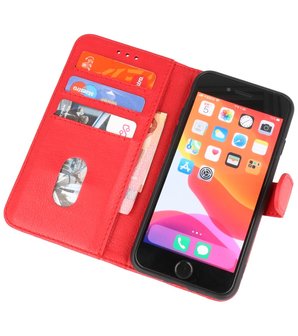 iPhone SE 2020 - iPhone 8 - iPhone 7 Hoesje Book Case Telefoonhoesje Rood