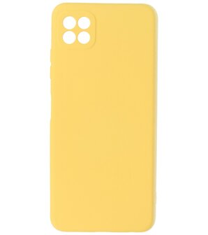 Samsung Galaxy A22 5G Hoesje - Backcover Telefoonhoesje - Geel