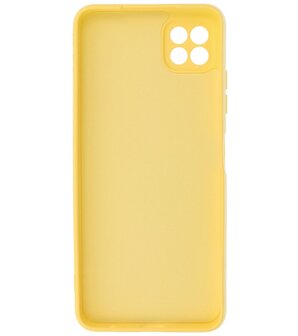 Samsung Galaxy A22 5G Hoesje - Backcover Telefoonhoesje - Geel