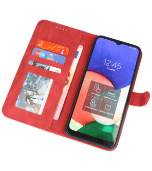 Samsung Galaxy A02s / A03s Hoesje Portemonnee Book Case - Rood