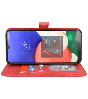 Samsung Galaxy A02s / A03s Hoesje Portemonnee Book Case - Rood