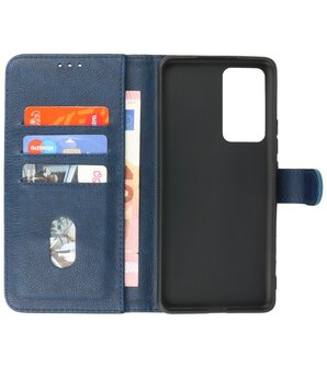 Xiaomi Poco F4 Hoesje Book Case Portemonnee Telefoonhoesje - Navy