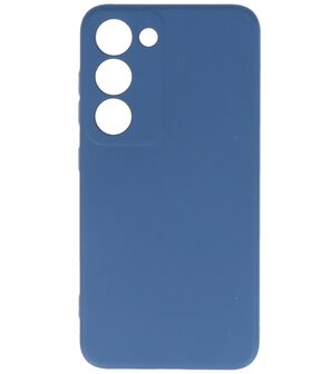 2.0mm Dikke Fashion Telefoonhoesje Siliconen Hoesje voor de Samsung Galaxy S23 Plus - Navy