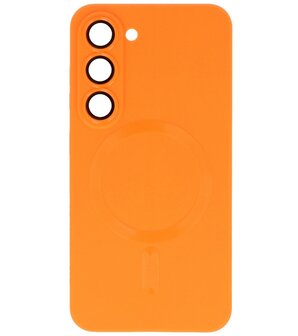 MagSafe Hoesje met Camera Beschermer voor Samsung Galaxy S23 Plus Oranje