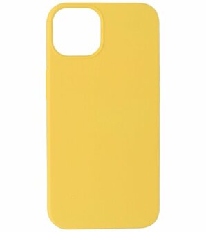 iPhone 15 Hoesje - 2.0mm Dikke Fashion Telefoonhoesje Backcover - Geel