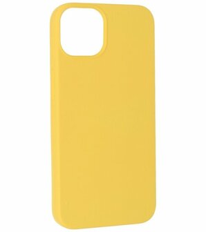 iPhone 15 Hoesje - 2.0mm Dikke Fashion Telefoonhoesje Backcover - Geel