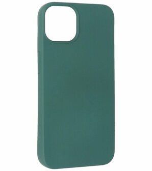 iPhone 15 Hoesje - 2.0mm Dikke Fashion Telefoonhoesje Backcover - Donker Groen