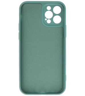 2.0mm Dikke Fashion Telefoonhoesje Backcover - Siliconen Hoesje - iPhone 12 - iPhone 12 Pro - Army Green