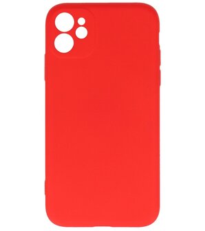 2.0mm Dikke Fashion Telefoonhoesje - Siliconen Hoesje voor iPhone 11 - Rood