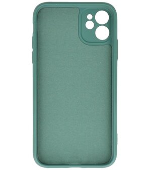 2.0mm Dikke Fashion Telefoonhoesje - Siliconen Hoesje voor iPhone 11 - Donker Groen