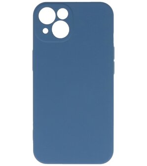 iPhone 13 Hoesje - 2.0mm Dikke Fashion Telefoonhoesje Backcover - Navy