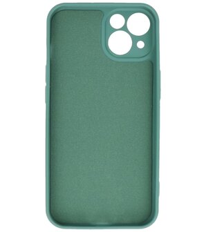 iPhone 13 Hoesje - 2.0mm Dikke Fashion Telefoonhoesje Backcover - Donker Groen