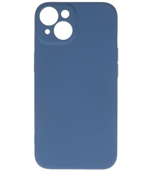 iPhone 14 Hoesje - 2.0mm Dikke Fashion Telefoonhoesje Backcover - Navy