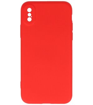 2.0mm Dikke Fashion Telefoonhoesje - Siliconen Hoesje voor iPhone Xs &amp; iPhone X - Rood