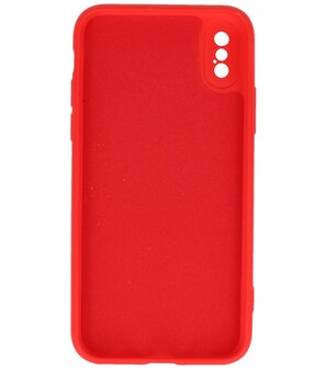 2.0mm Dikke Fashion Telefoonhoesje - Siliconen Hoesje voor iPhone Xs &amp; iPhone X - Rood