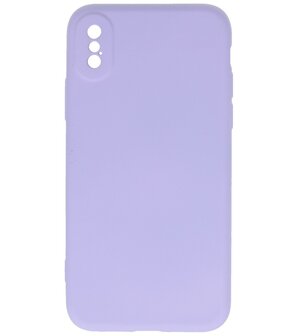 2.0mm Dikke Fashion Telefoonhoesje - Siliconen Hoesje voor iPhone Xs &amp; iPhone X - Paars