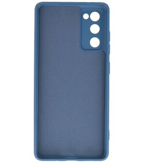 2.0mm Dikke Fashion Telefoonhoesje Backcover - Siliconen Hoesje - Samsung Galaxy S20 FE - Navy