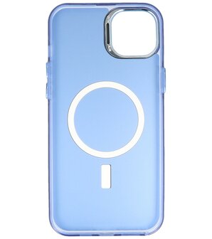 Magsafe Hoesje Geschikt voor iPhone 12 / 12 Pro - Magnetisch Smartphone Hoesje - Navy