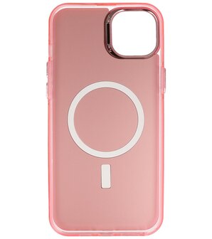 Magsafe Hoesje Geschikt voor iPhone 12 / 12 Pro - Magnetisch Smartphone Hoesje - Roze