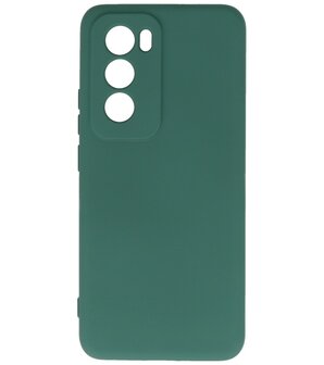 Fashion Color TPU Hoesje Oppo Reno 12 Donker Groen