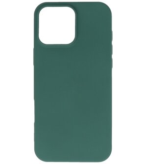 Fashion Color TPU Hoesje voor iPhone 16 Pro Donker Groen