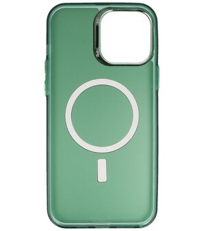 IMD Magnetic Fashion Color Hard Case iPhone 16 Pro Max Donker Groen