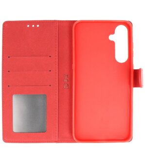 Samsung Galaxy A55 Hoesje Book Case Portemonnee Telefoonhoesje - Rood