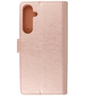 Samsung Galaxy A55 Hoesje Book Case Portemonnee Telefoonhoesje - Roze Goud