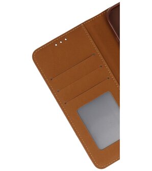 iPhone 16 Pro Max Hoesje Book Case Portemonnee Telefoonhoesje - Bruin