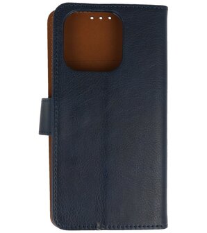 iPhone 16 Pro Hoesje Book Case Portemonnee Telefoonhoesje - Navy