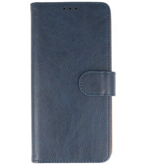 iPhone 16 Plus Hoesje Book Case Portemonnee Telefoonhoesje - Navy