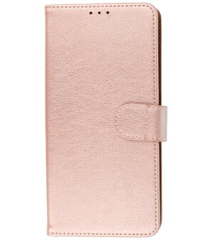 iPhone 16 Hoesje Book Case Portemonnee Telefoonhoesje - Roze Goud