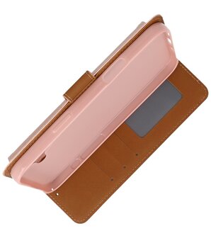 iPhone 16 Hoesje Book Case Portemonnee Telefoonhoesje - Roze Goud