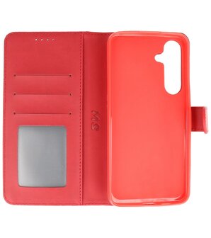 Samsung Galaxy S24 Hoesje Book Case Portemonnee Telefoonhoesje - Rood