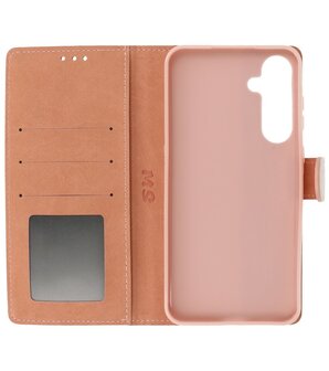 Samsung Galaxy S24 FE Hoesje Book Case Portemonnee Telefoonhoesje - Rose Goud