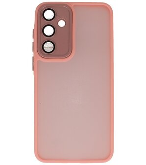 Mat-Transparent met Camera Beschermer Case voor Samsung Galaxy A15 Roze