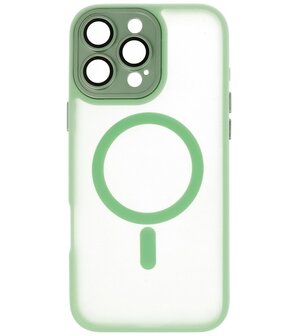 Mat-Transparent met Camera Beschermer Magsafe Case voor iPhone 14 Pro Groen