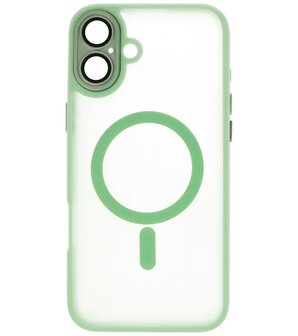 Mat-Transparent met Camera Beschermer Magsafe Case voor iPhone 16 Groen