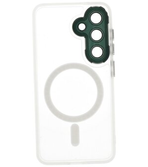 Mat-Transparent met Camera Beschermer Magsafe Case voor Samsung Galaxy S24 FE Wit