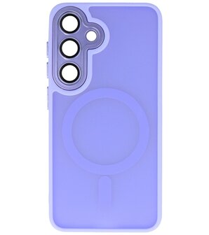 Mat-Transparent met Camera Beschermer Magsafe Case voor Samsung Galaxy S24 Paars