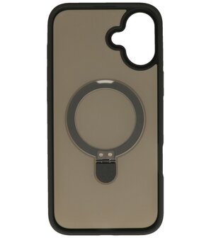 Magsafe Mat Transparant - Camera Beschermer Case met Staande Functie voor iPhone 16 Zwart