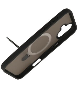 Magsafe Mat Transparant - Camera Beschermer Case met Staande Functie voor iPhone 16 Zwart