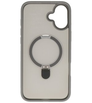 Magsafe Mat Transparant - Camera Beschermer Case met Staande Functie voor iPhone 16 Grijs