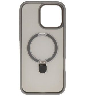 Magsafe Mat Transparant - Camera Beschermer Case met Staande Functie voor iPhone 16 Pro Max Grijs