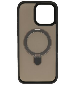 Magsafe Mat Transparant - Camera Beschermer Case met Staande Functie voor iPhone 16 Pro Zwart